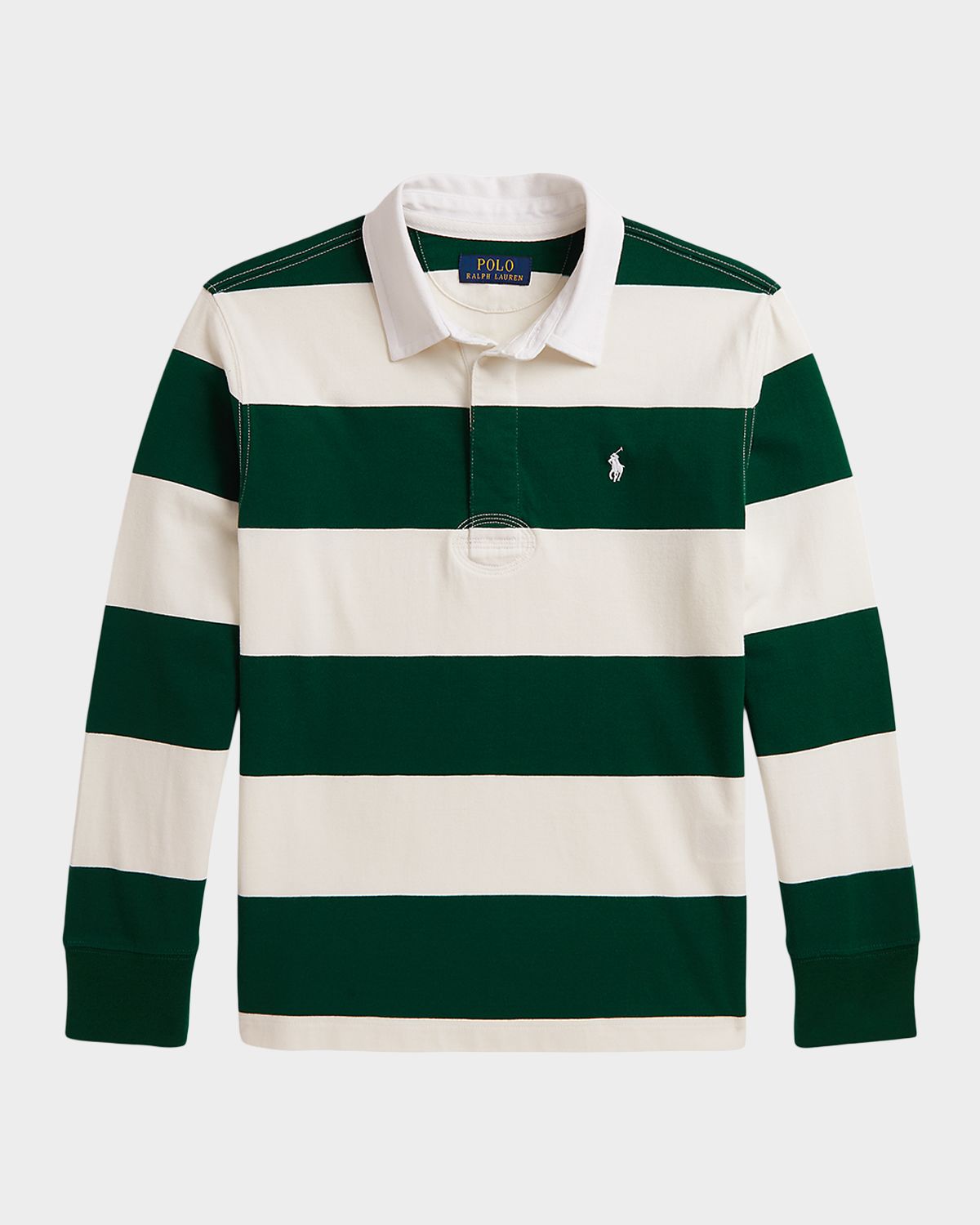 Ralph Lauren Boy 's The Iconic Rugby Shirt, Size S-