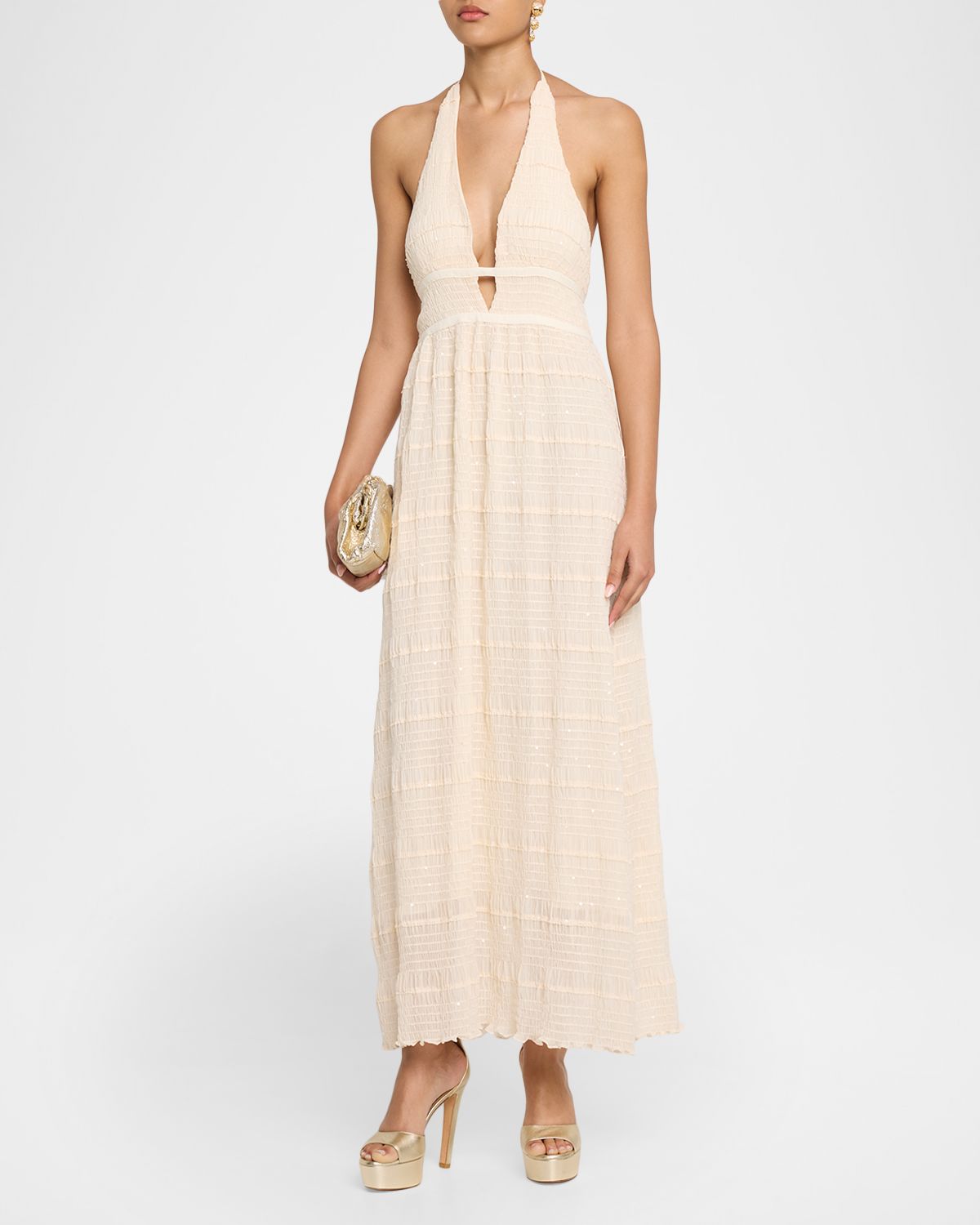 Ramy Brook Hazel Embellished Smocked Maxi Dress | Thumbnail 4
