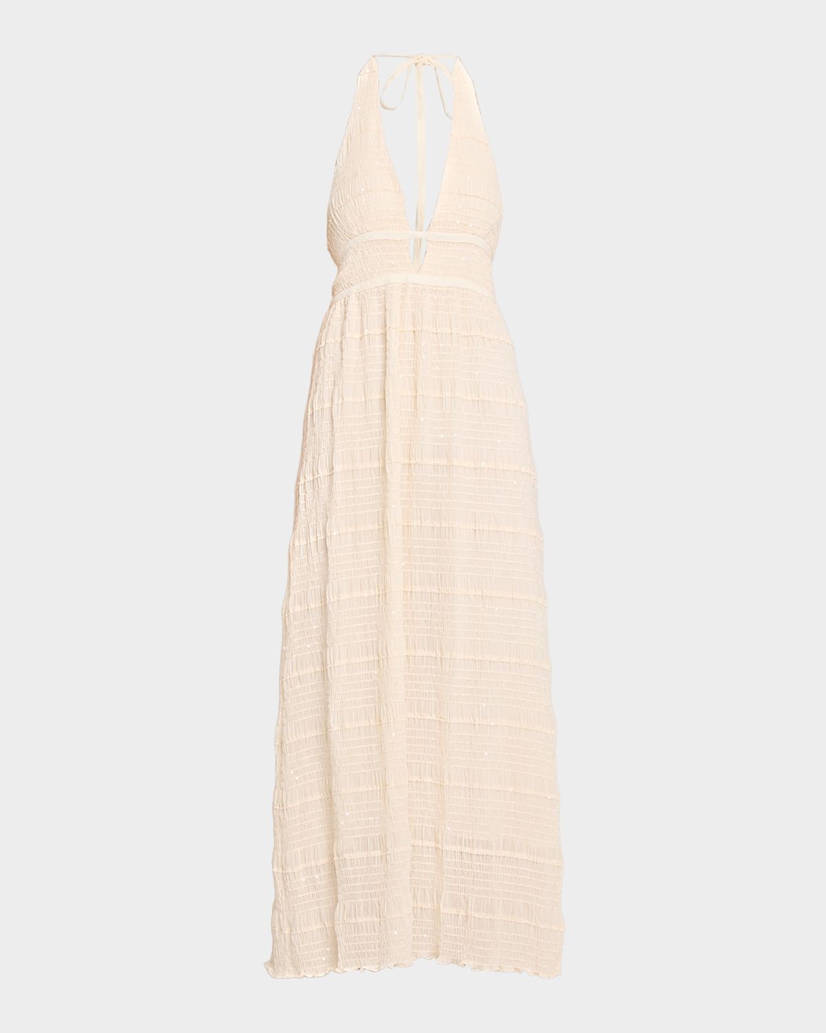 Ramy Brook Hazel Embellished Smocked Maxi Dress