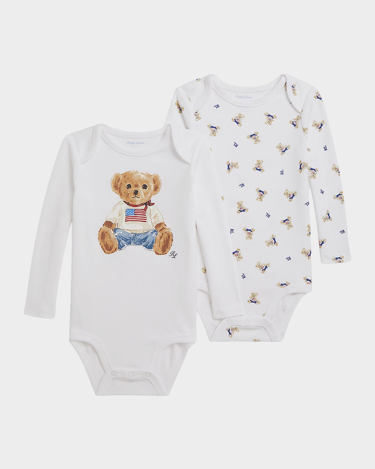 Ralph Lauren Kid 's 2-Pack Polo Bear Bodysuit Set, Size NB-12M - Women's Clothing