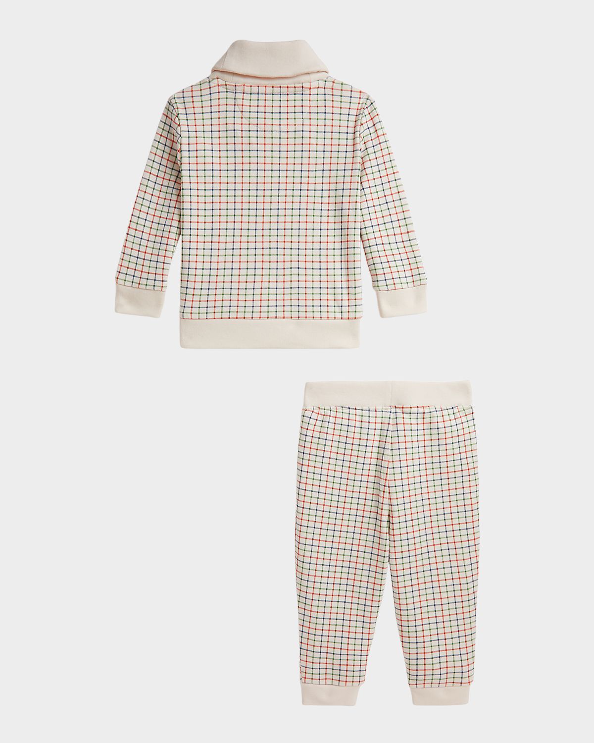Ralph Lauren Boy 's Tattersall Cotton Sweater & Pants Set, Size 3M-24M | Thumbnail 2