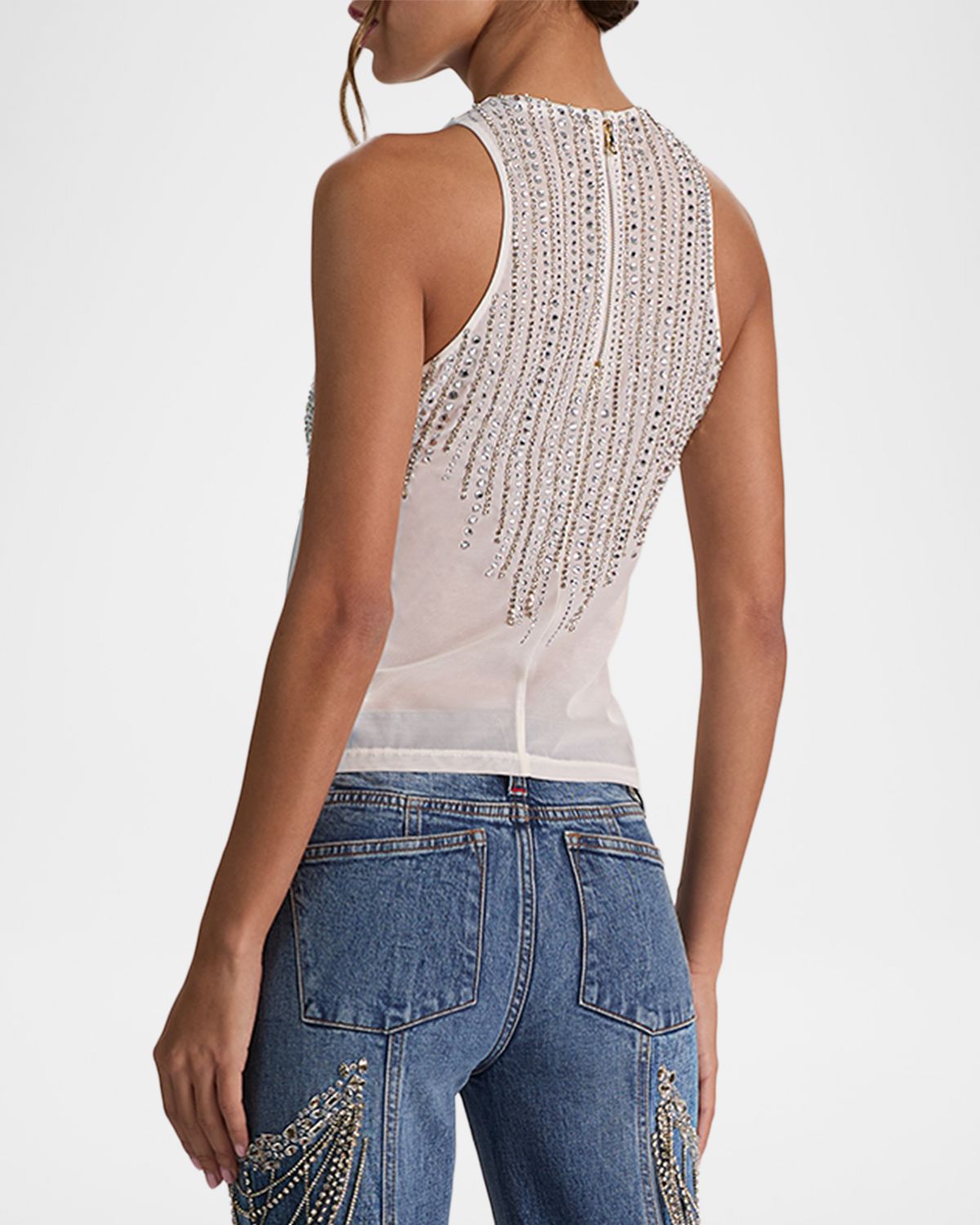 ALICE + OLIVIA Pania Embellished Sleeveless Top | Thumbnail 3 ALICE + OLIVIA Pania Embellished Sleeveless Top | Thumbnail 3