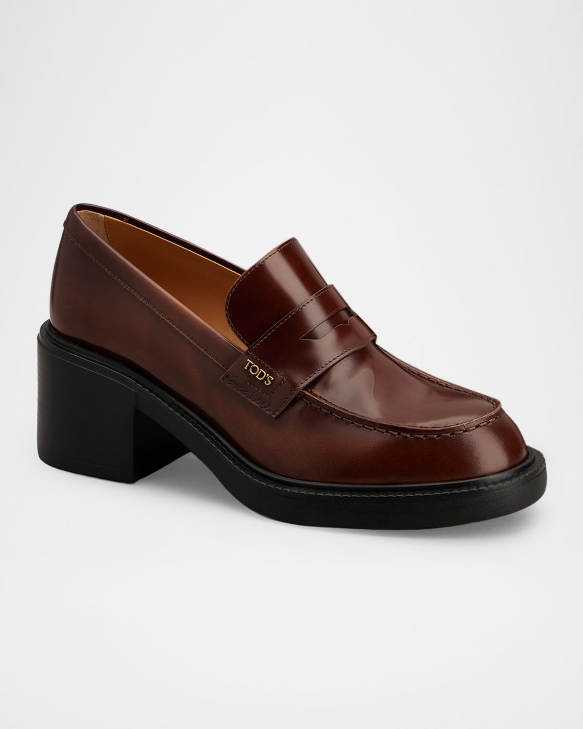 Tod 's 60mm Leather Penny Loafers | Thumbnail 5 Tod 's 60mm Leather Penny Loafers | Thumbnail 5