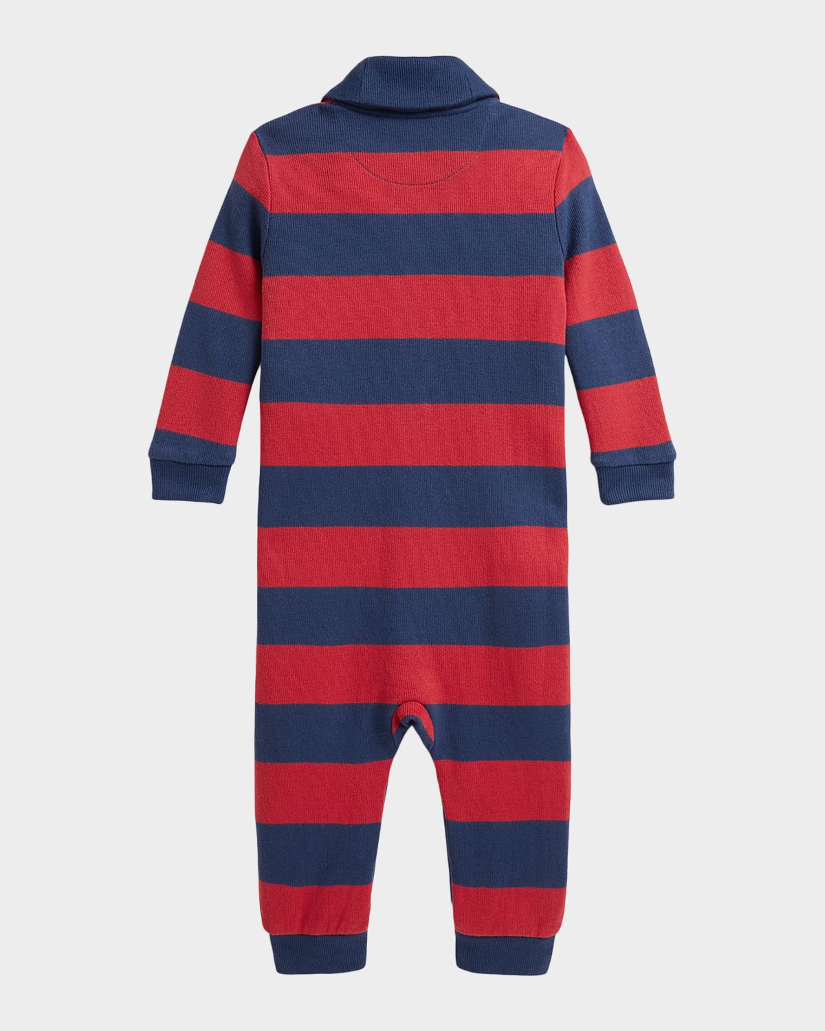 Polo Ralph Lauren Boy 's Estate-Rib Striped Cotton Coverall, Size 3M-12M | Thumbnail 5 Polo Ralph Lauren Boy 's Estate-Rib Striped Cotton Coverall, Size 3M-12M | Thumbnail 5
