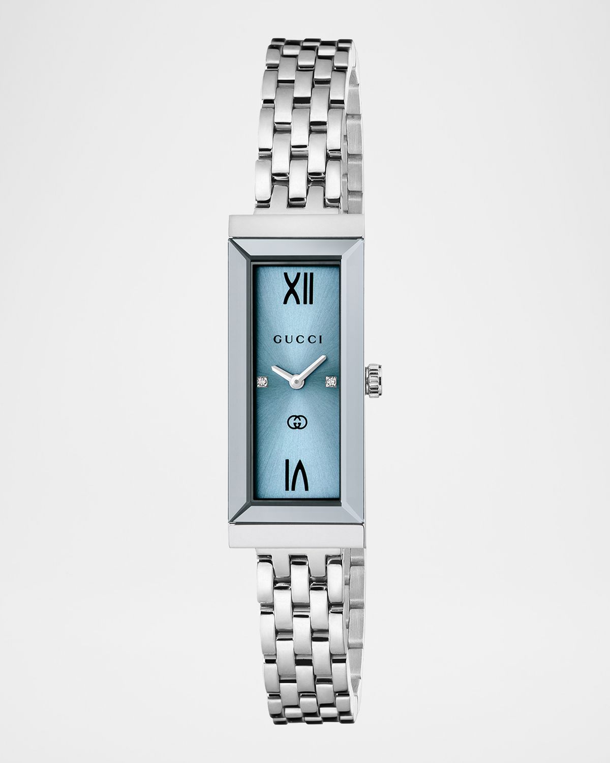 Gucci G-Frame 14x34mm Watch, Light Blue