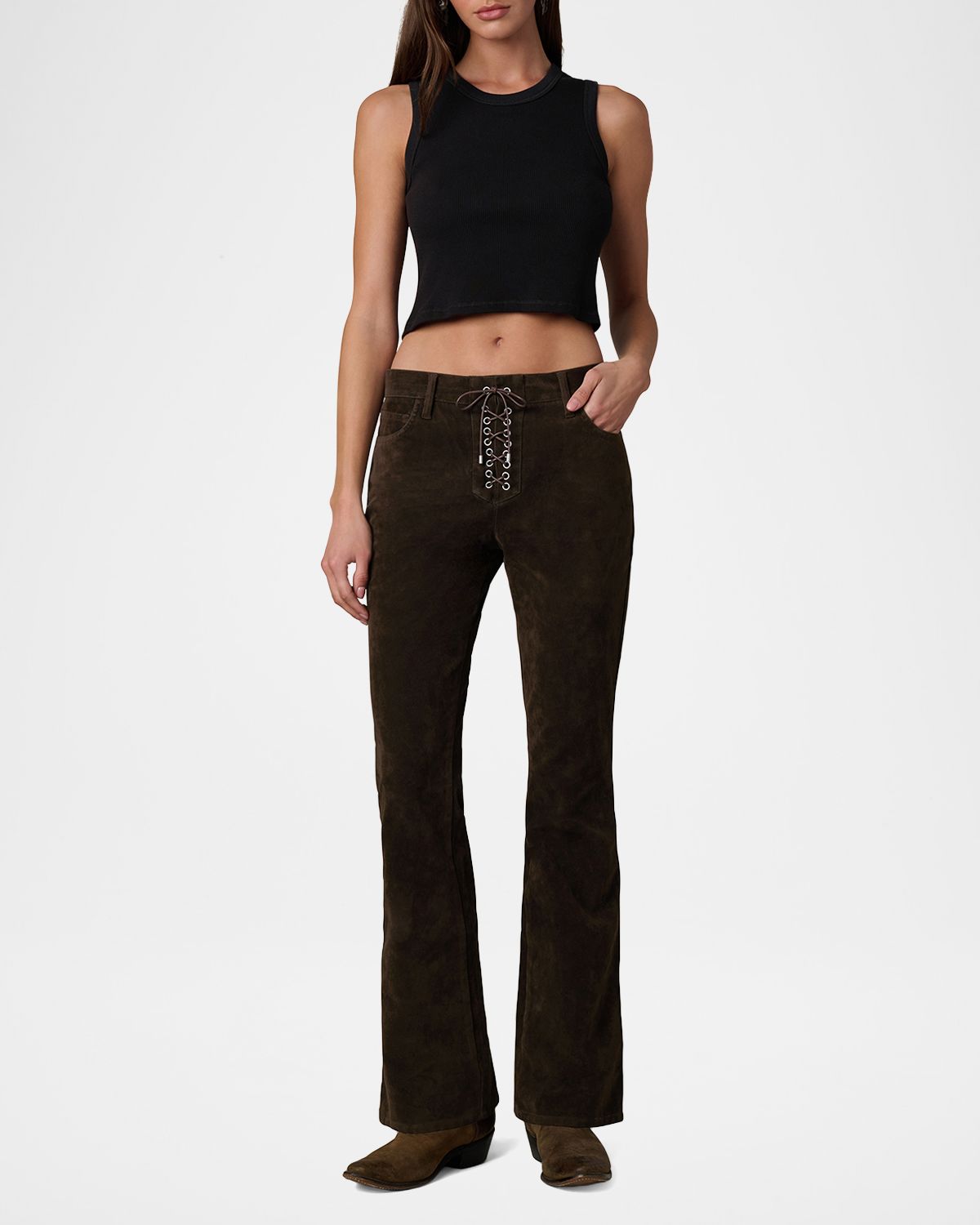 Joe 's Jeans x WeWoreWhat The Vegan Suede Bootcut Jeans | Thumbnail 2 Joe 's Jeans x WeWoreWhat The Vegan Suede Bootcut Jeans | Thumbnail 2