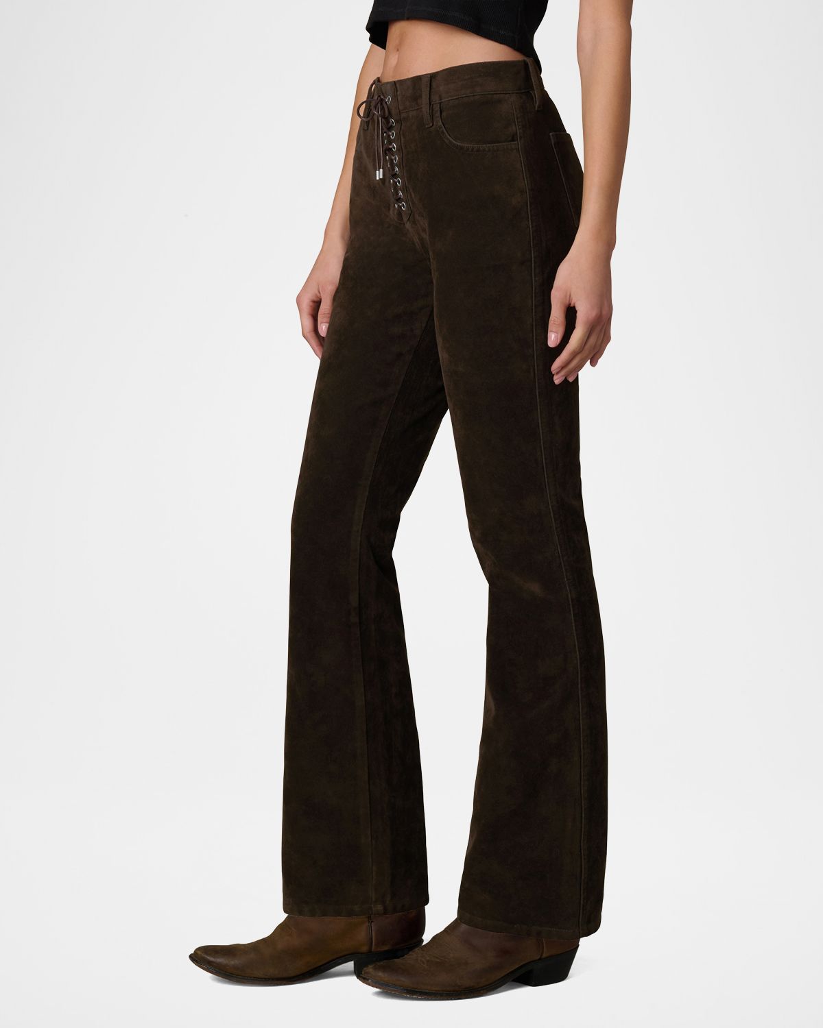 Joe 's Jeans x WeWoreWhat The Vegan Suede Bootcut Jeans | Thumbnail 7 Joe 's Jeans x WeWoreWhat The Vegan Suede Bootcut Jeans | Thumbnail 7