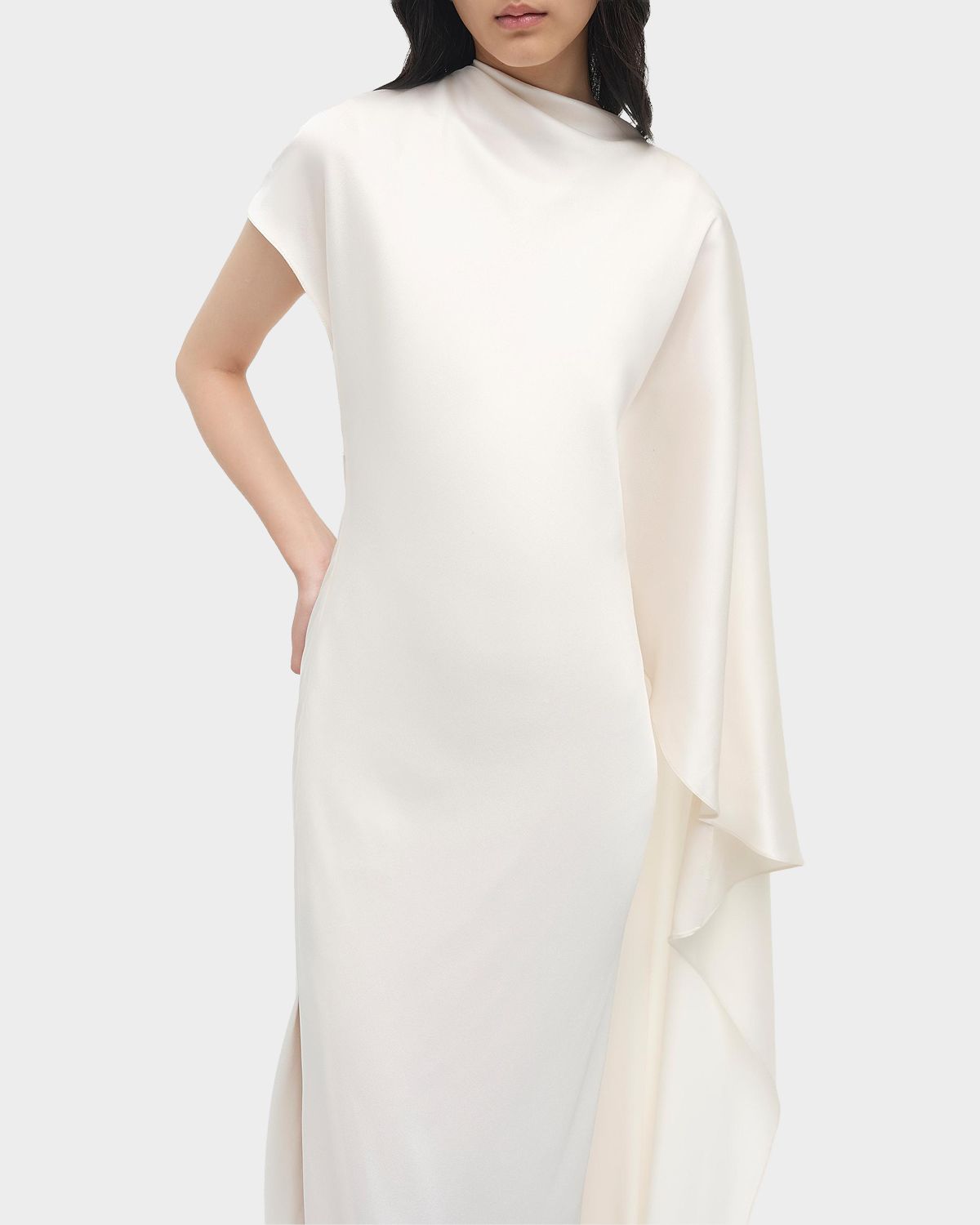 SIMKHAI Ora Satin Column Gown | Thumbnail 5 SIMKHAI Ora Satin Column Gown | Thumbnail 5