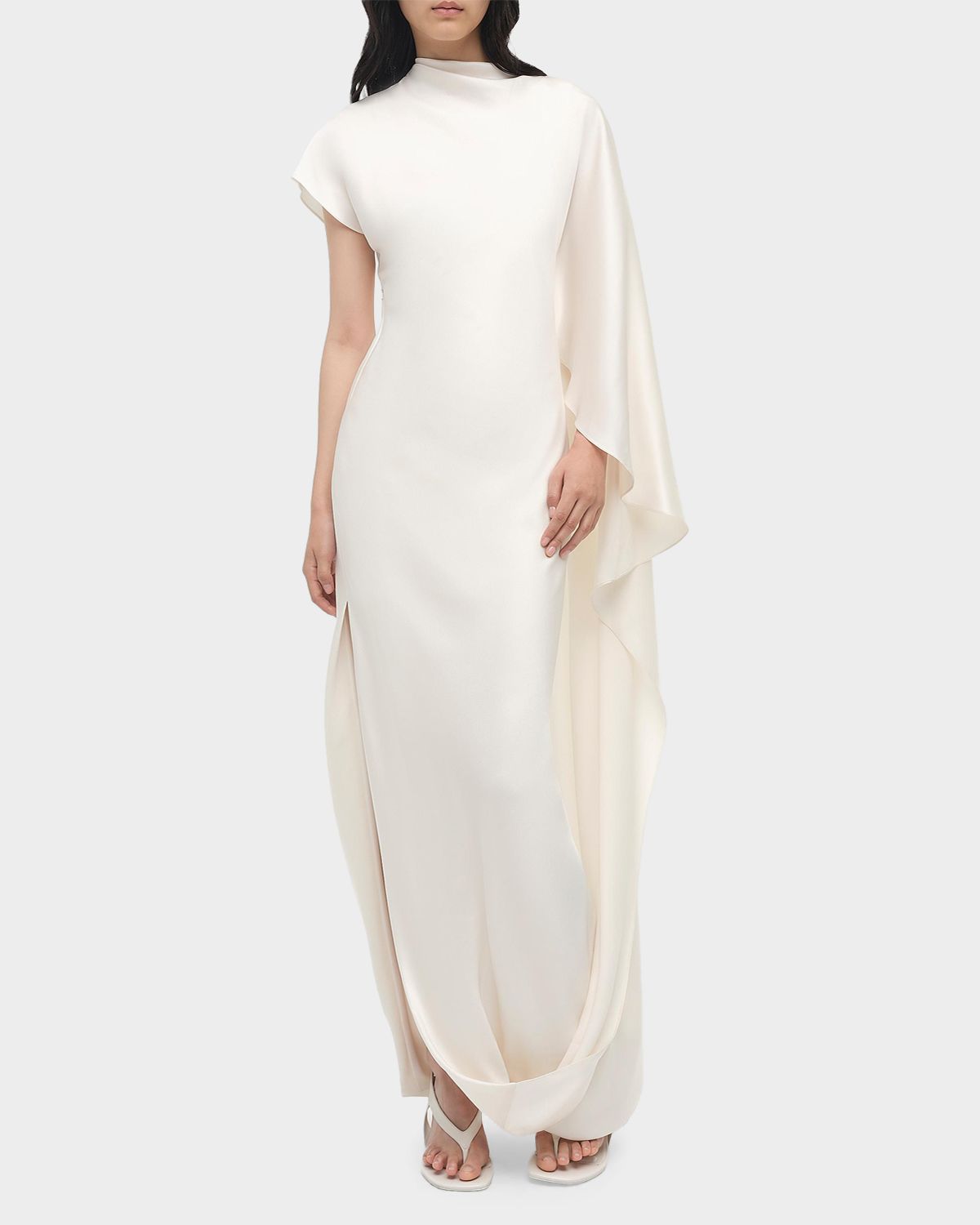 SIMKHAI Ora Satin Column Gown | Thumbnail 1 SIMKHAI Ora Satin Column Gown | Thumbnail 1