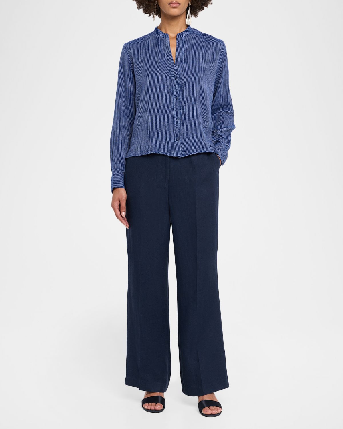 Elie Tahari The Ellie Straight-Leg Linen Pants | Thumbnail 2 Elie Tahari The Ellie Straight-Leg Linen Pants | Thumbnail 2