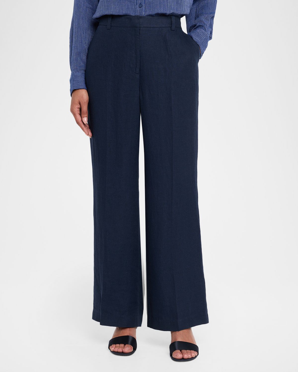 Elie Tahari The Ellie Straight-Leg Linen Pants | Thumbnail 4 Elie Tahari The Ellie Straight-Leg Linen Pants | Thumbnail 4