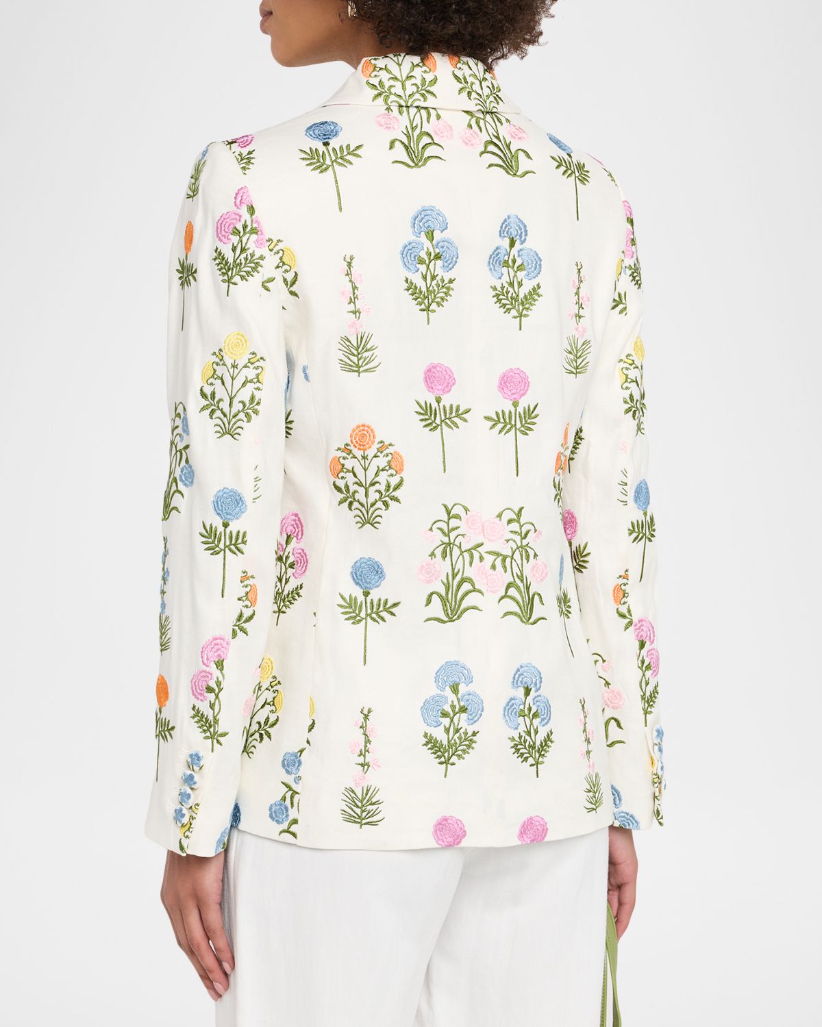 Elie Tahari The Amelia Floral-Embroidered Jacket | Thumbnail 3 Elie Tahari The Amelia Floral-Embroidered Jacket | Thumbnail 3