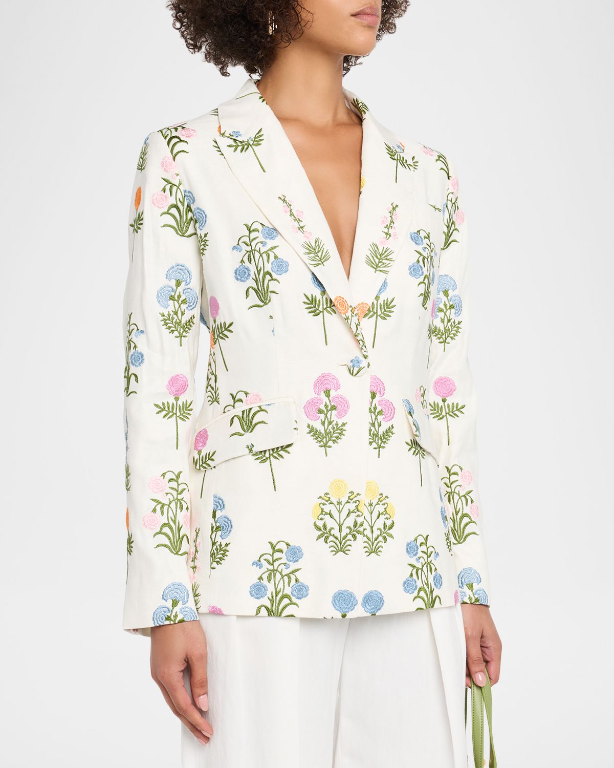 Elie Tahari The Amelia Floral-Embroidered Jacket | Thumbnail 4 Elie Tahari The Amelia Floral-Embroidered Jacket | Thumbnail 4