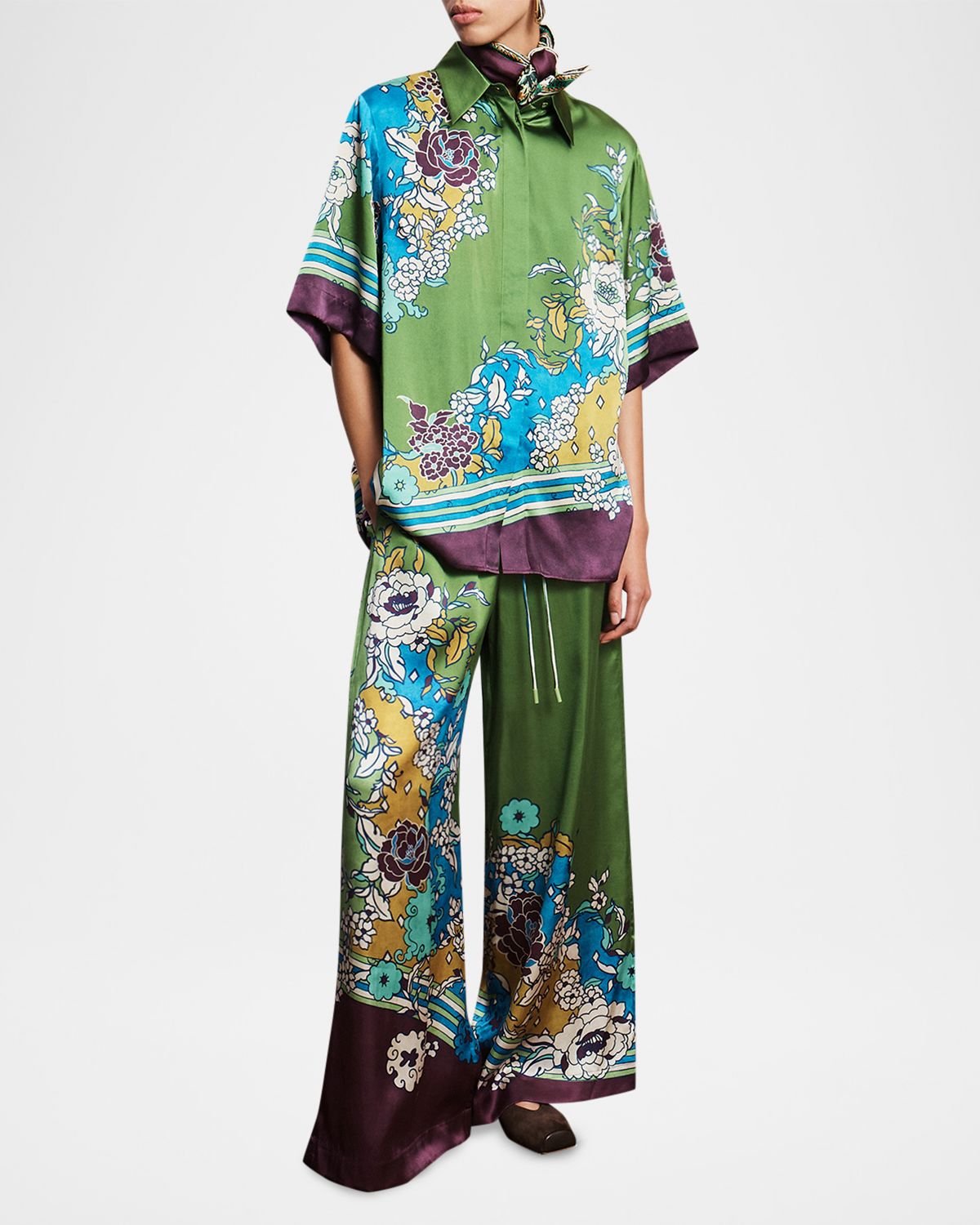 ALÉMAIS Nanci Silk Wide-Leg Pants | Thumbnail 5 ALÉMAIS Nanci Silk Wide-Leg Pants | Thumbnail 5