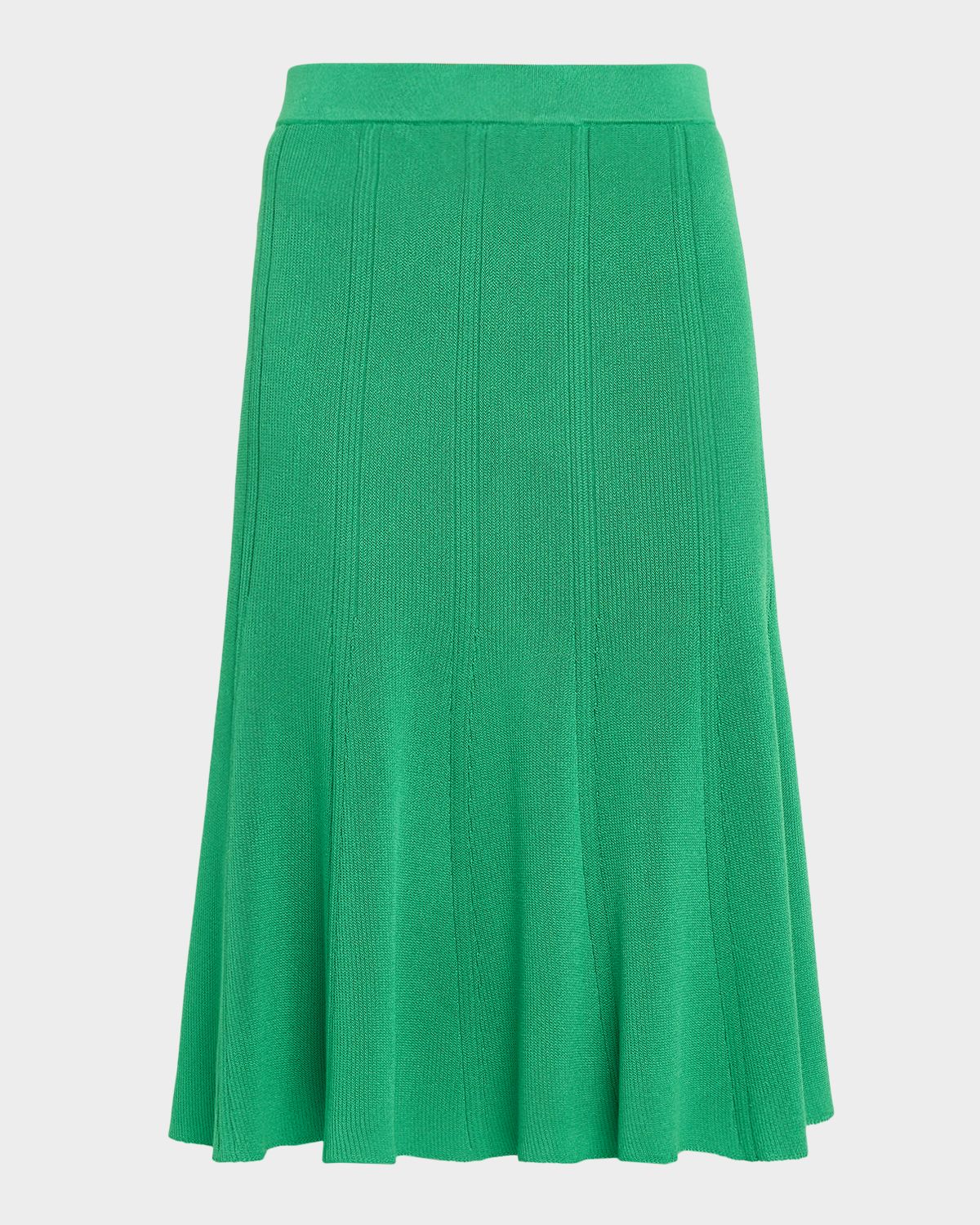 Misook Soft Knit Flared Midi Skirt