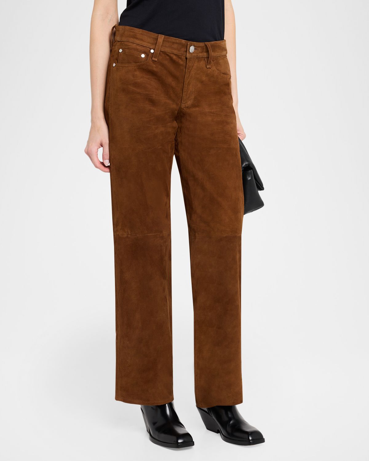 Rag & Bone Cam Low-Rise Suede Pants | Thumbnail 4 Rag & Bone Cam Low-Rise Suede Pants | Thumbnail 4
