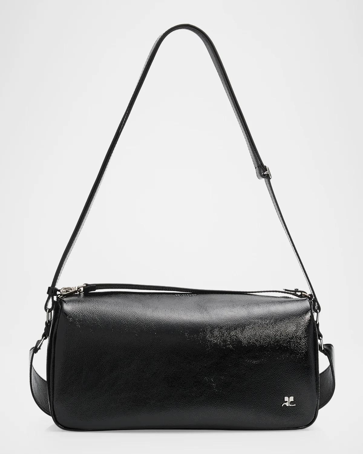 Three Sixty Naplack Leather Shoulder Bag Three Sixty Naplack Leather Shoulder Bag