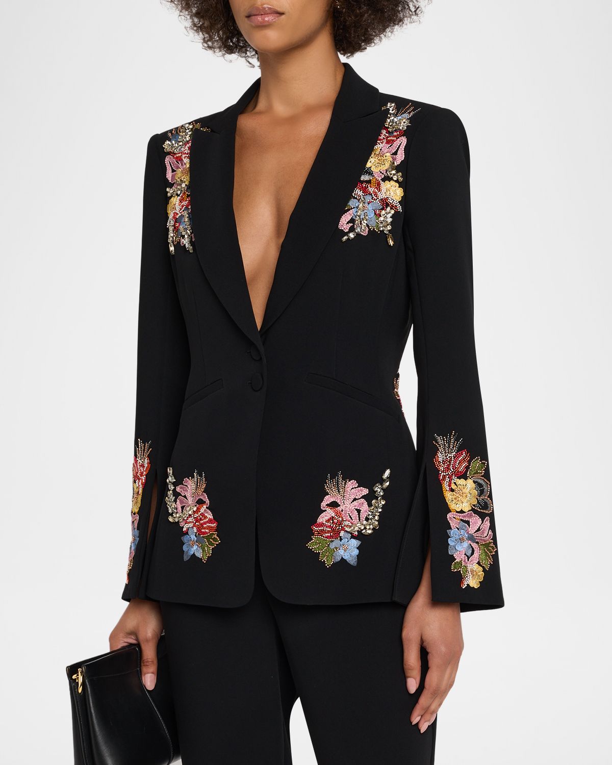 Cinq a Sept Rhinestone Floral Peak-Lapel Blazer | Thumbnail 4 Cinq a Sept Rhinestone Floral Peak-Lapel Blazer | Thumbnail 4