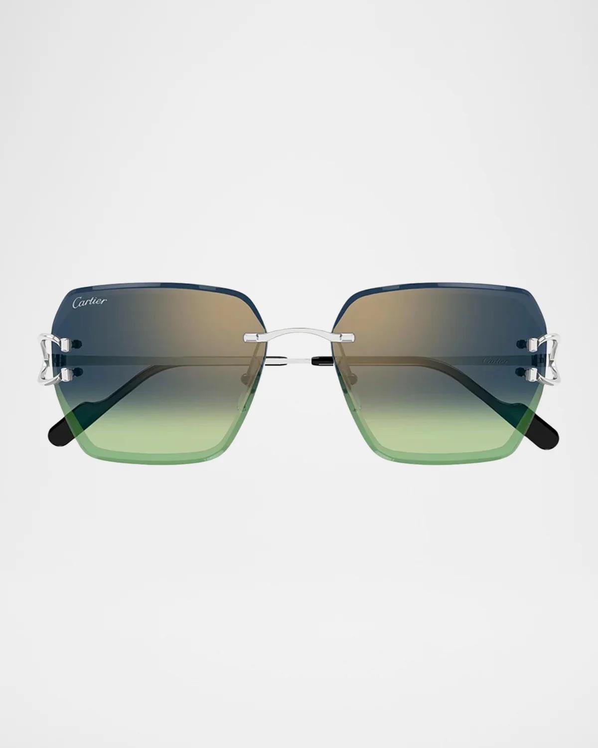 Motifs De 58MM Platinum-Plated Butterfly Sunglasses Motifs De 58MM Platinum-Plated Butterfly Sunglasses