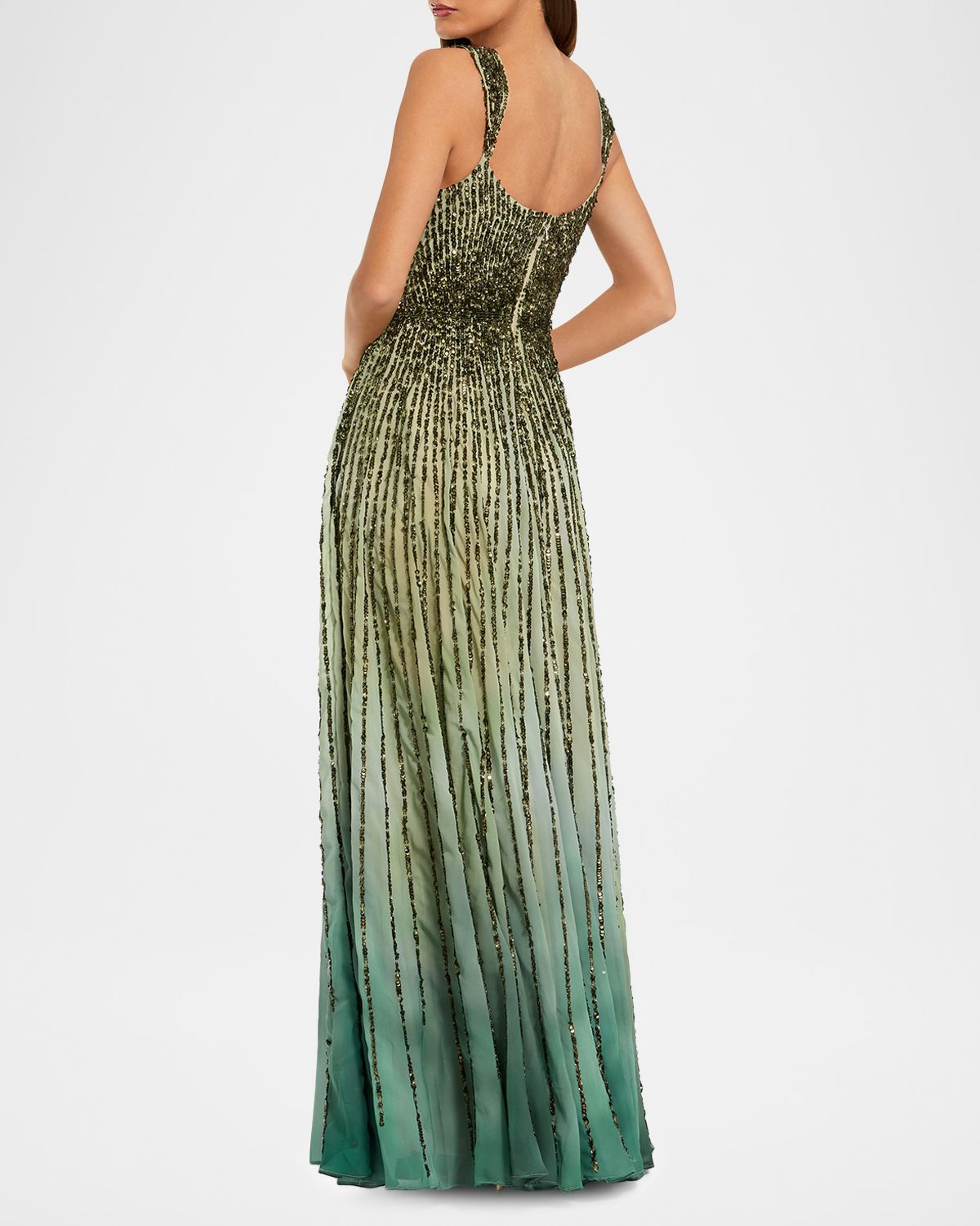 Mac Duggal Petite Sleeveless Sequin Ombre Gown | Thumbnail 3 Mac Duggal Petite Sleeveless Sequin Ombre Gown | Thumbnail 3