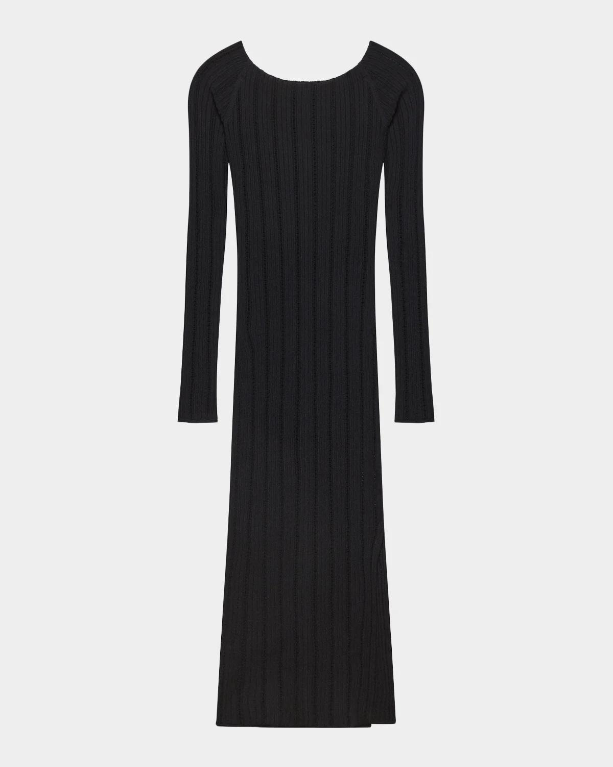Ribbed Pointelle Midi Dress Ribbed Pointelle Midi Dress