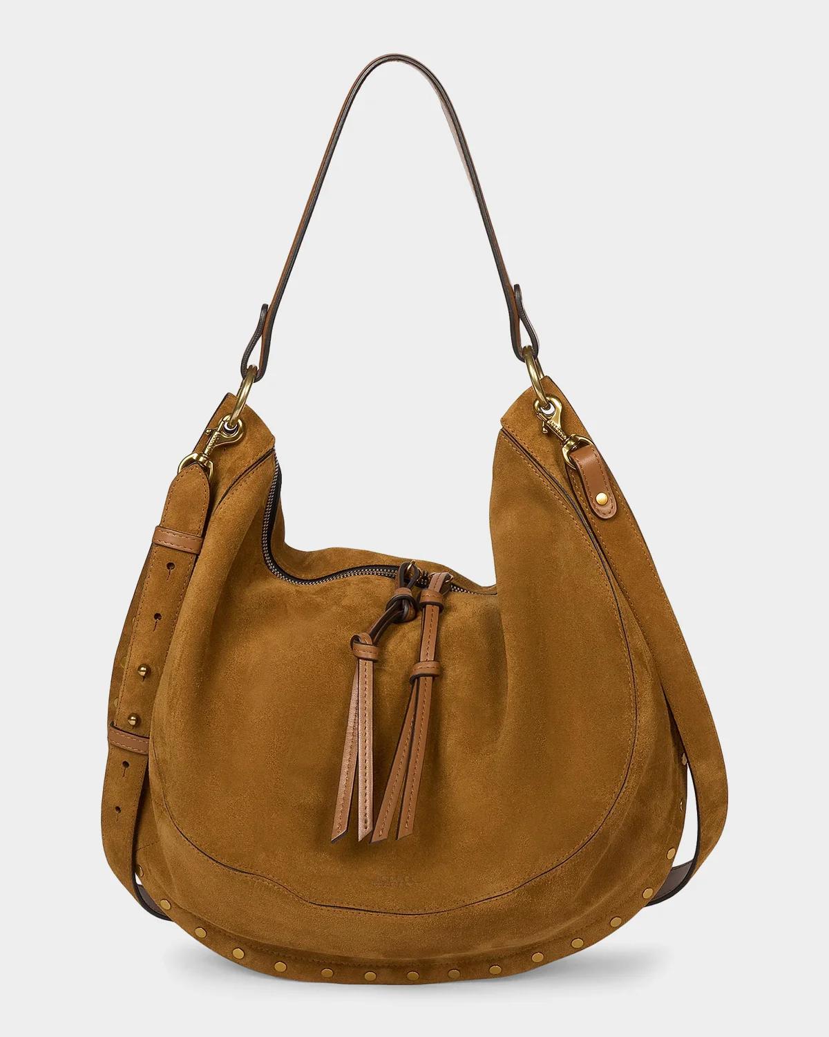 Oskan Studded Suede Hobo Bag Oskan Studded Suede Hobo Bag