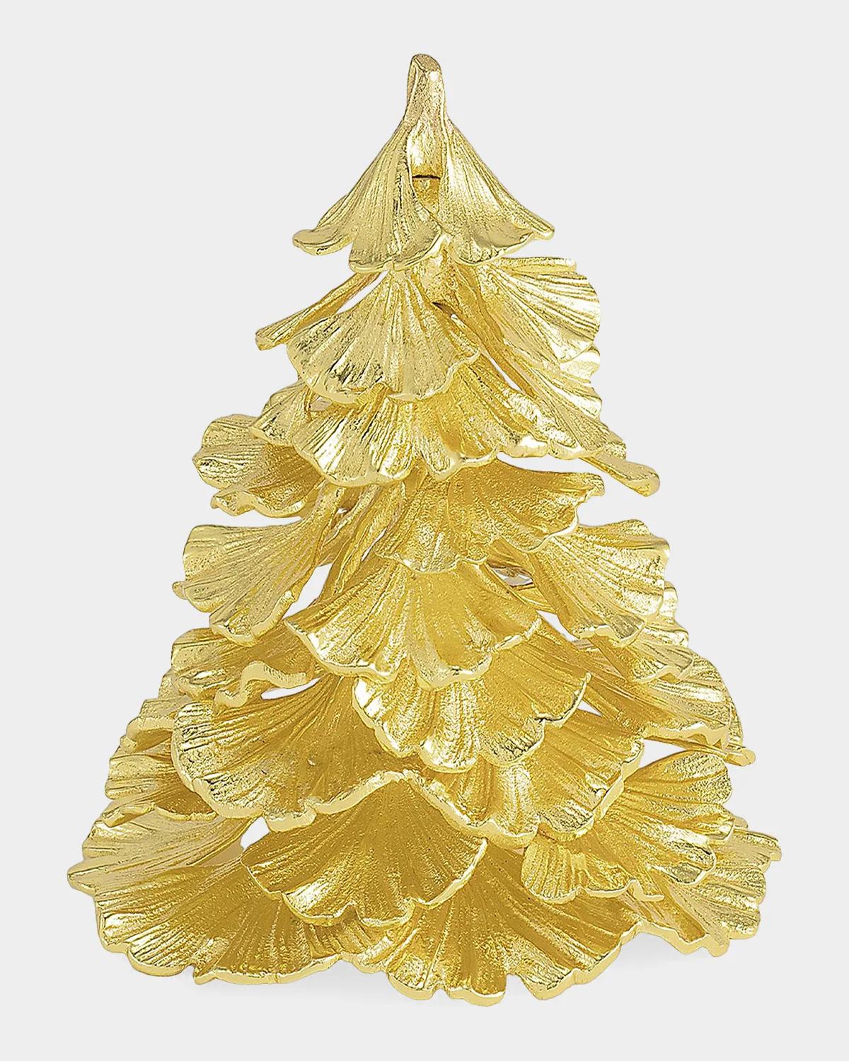 Holiday Ginkgo Goldtone Christmas Tree Holiday Ginkgo Goldtone Christmas Tree