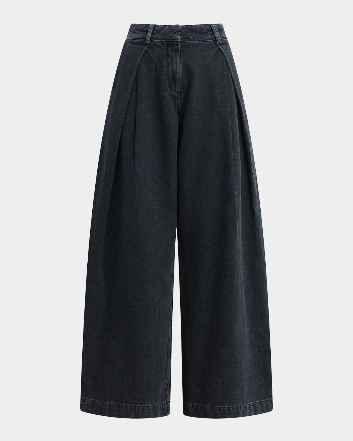 The Petite Denim Pleats for Days Pants