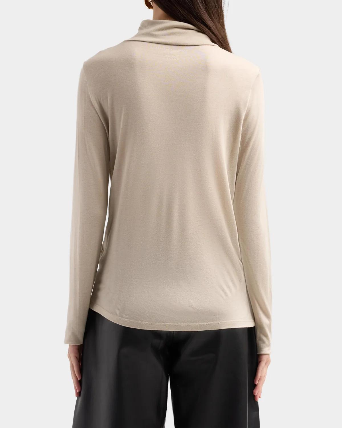 MAJESTIC FILATURES Mock-Neck Stretch Cashmere Sweater | Thumbnail 4