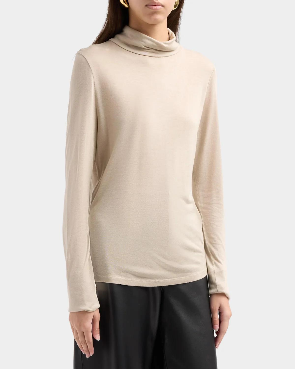 MAJESTIC FILATURES Mock-Neck Stretch Cashmere Sweater | Thumbnail 5