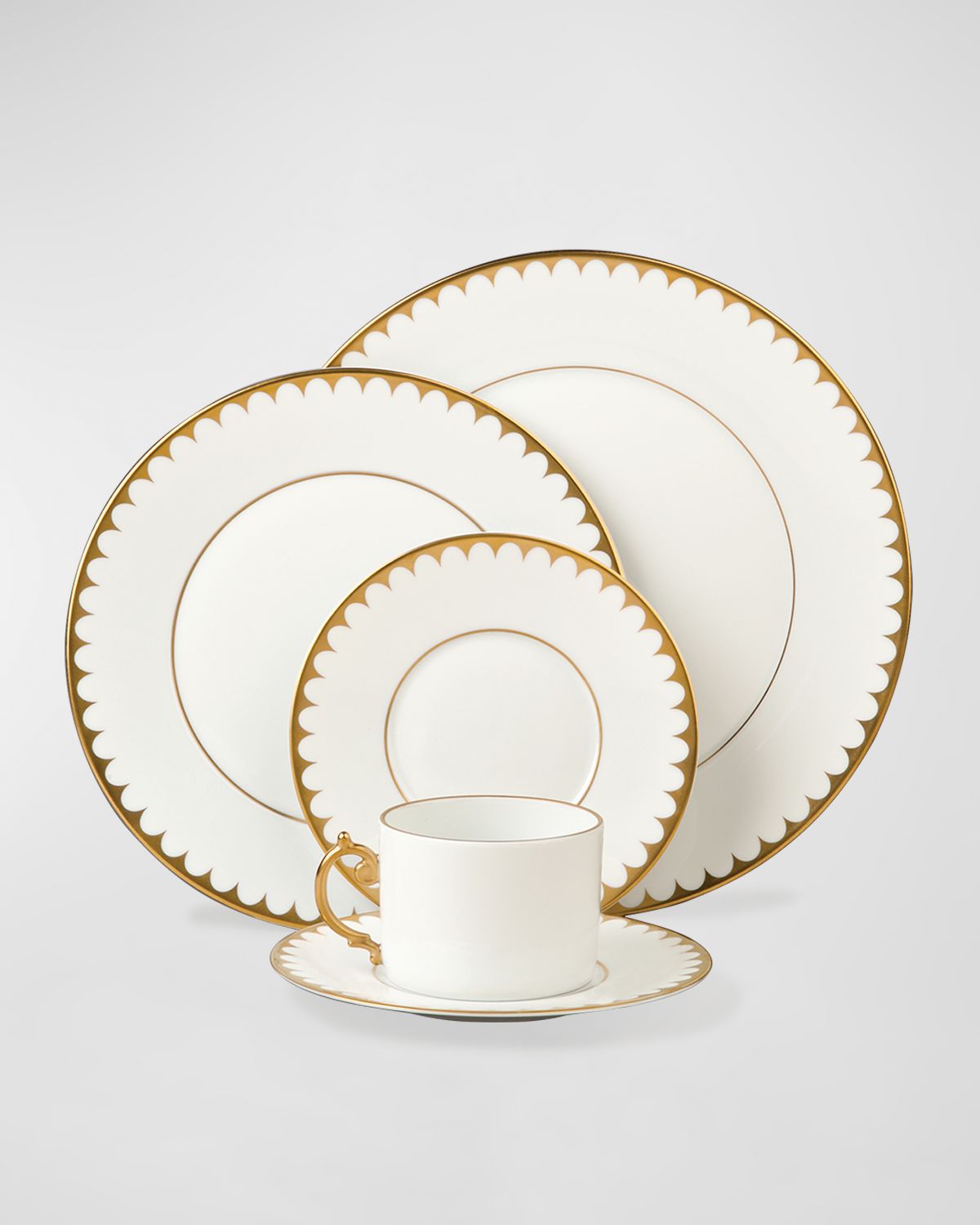 L 'Objet Aegean Filet Gold Dinner Plate