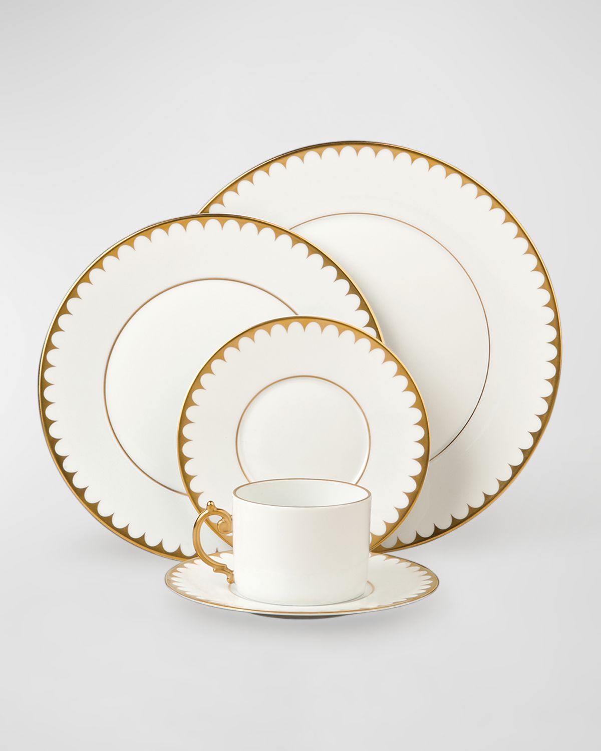 L 'Objet Aegean Filet Gold Saucer