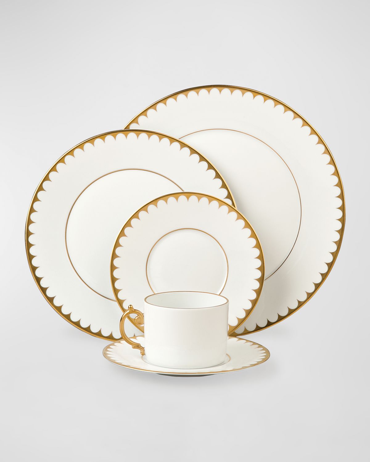 L 'Objet Aegean Filet Gold Dessert Plate