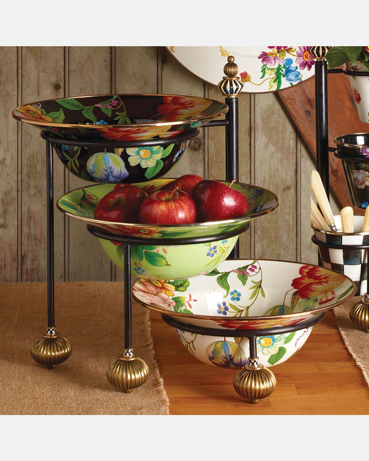 MacKenzie-Childs Flower Market Serving Bowl