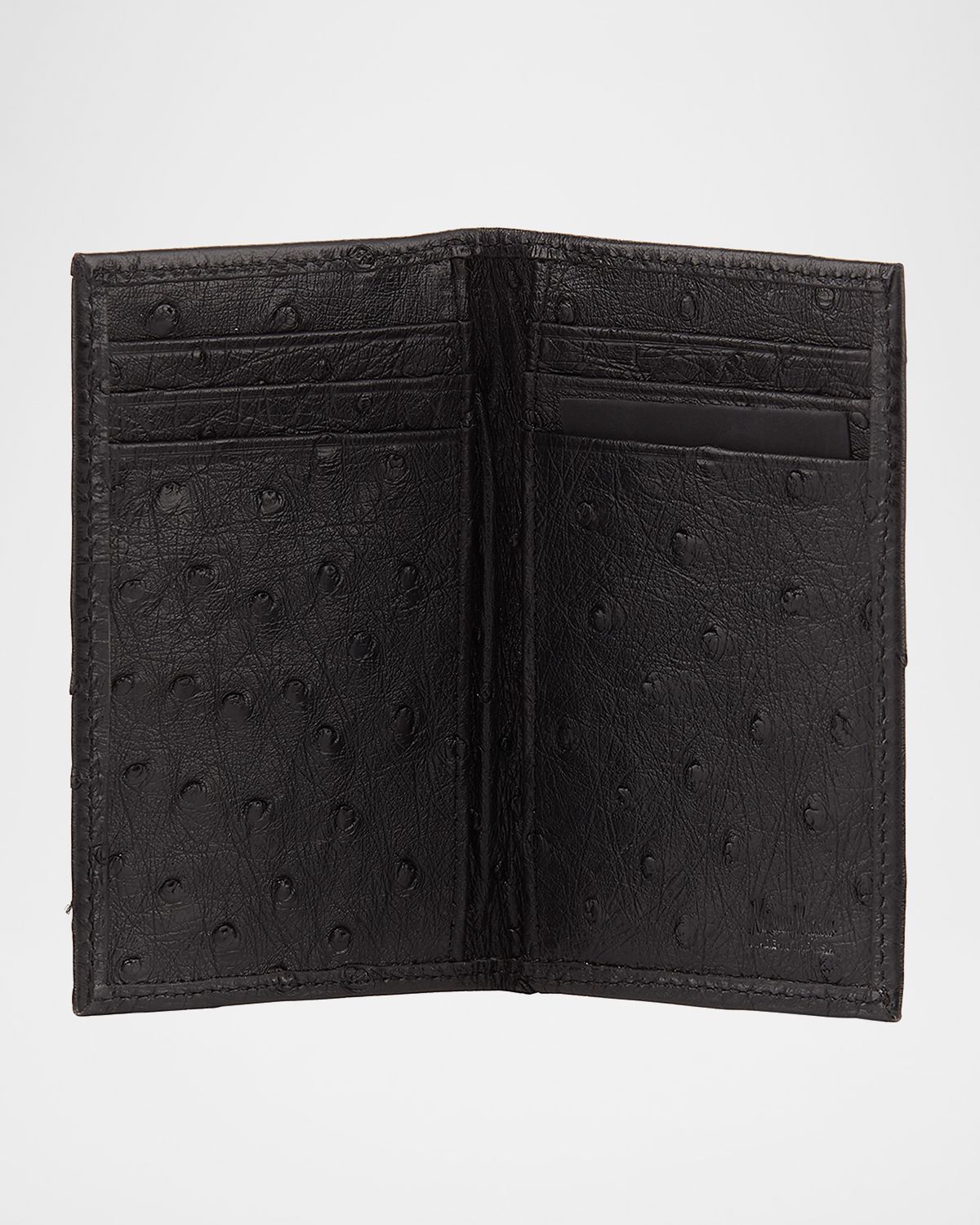Abas Ostrich Bi-Fold Card Case