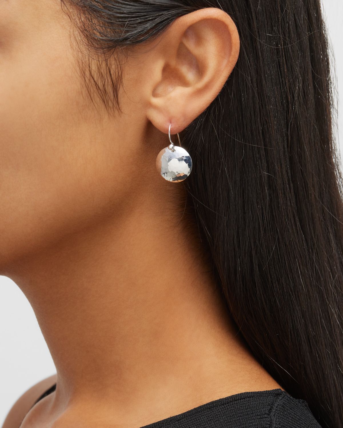 Ippolita Disc Earrings in Sterling SIlver with Diamonds