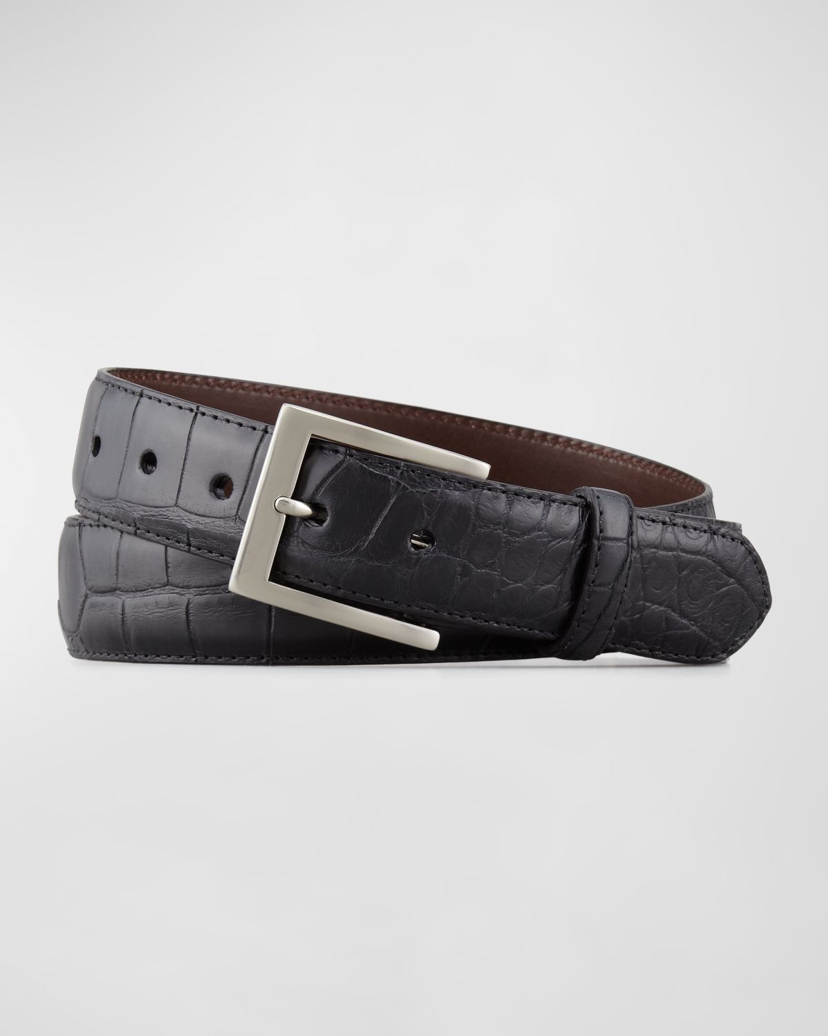 W. Kleinberg Matte Alligator Belt, Black | Thumbnail 2 W. Kleinberg Matte Alligator Belt, Black | Thumbnail 2