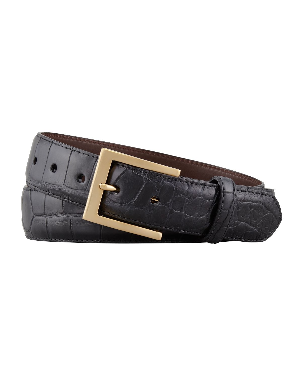W. Kleinberg Matte Alligator Belt, Black | Thumbnail 3 W. Kleinberg Matte Alligator Belt, Black | Thumbnail 3