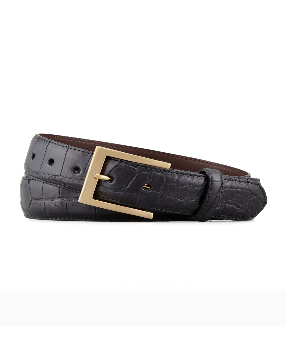 W. Kleinberg Matte Alligator Belt, Black | Thumbnail 4 W. Kleinberg Matte Alligator Belt, Black | Thumbnail 4