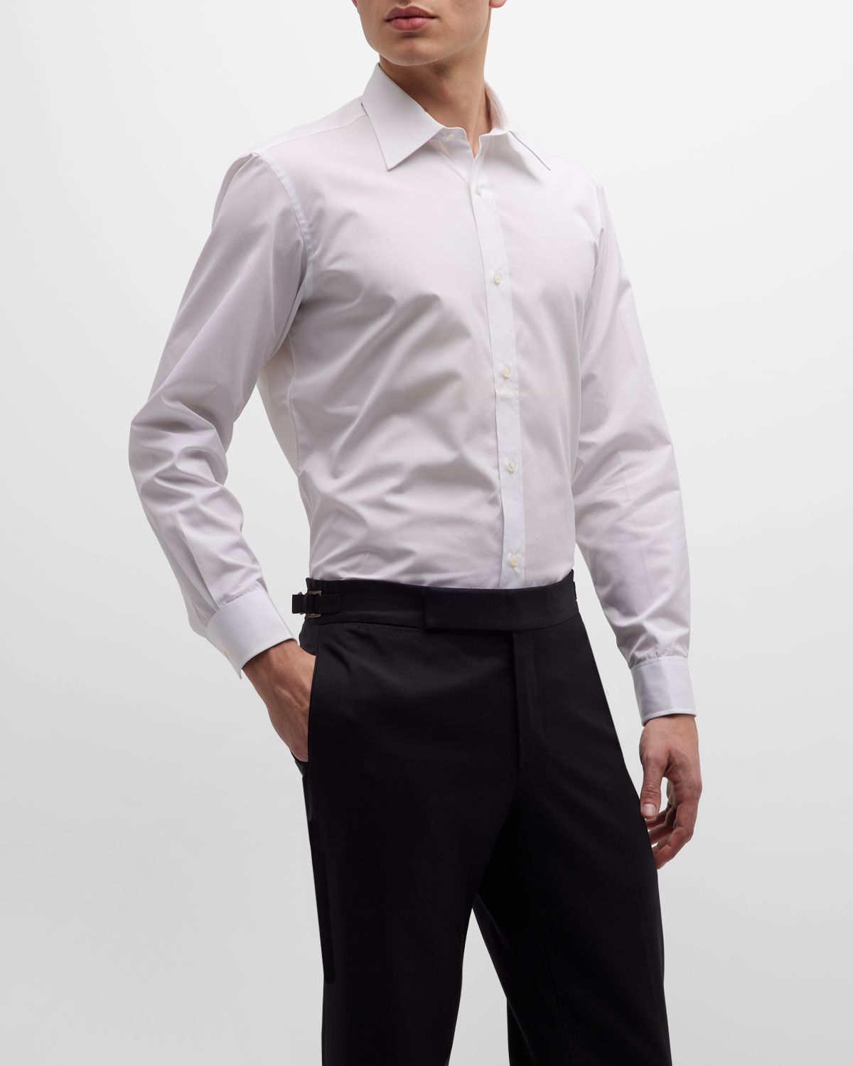 Charvet Men 's Cotton Poplin Dress Shirt