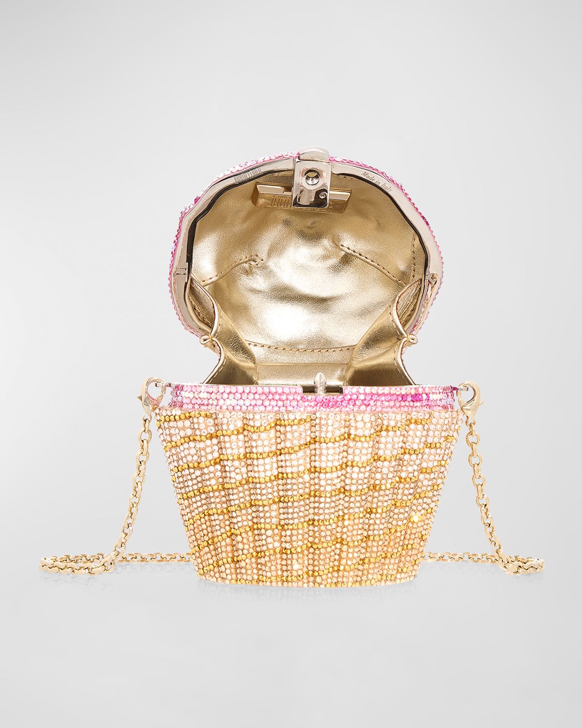 Judith Leiber Couture Strawberry Cupcake Crystal Minaudiere